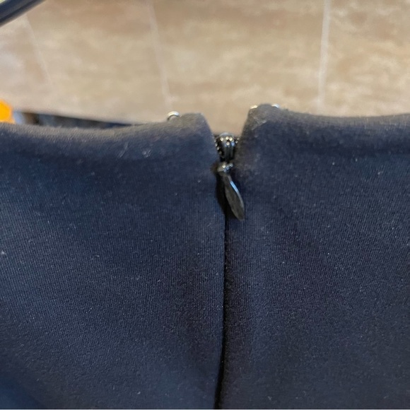 AP: NWT Talbots Women's Black Short Sleeve Stretch Embellished Jeweled TopSZ LP - Picture 5 of 9